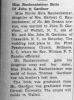 Newspaper Clipping; The Brooklyn Citizen, 6 Jul 1944, Pg. 10 - marriage of John D Gardiner & Shirley Meta Raubeneheimer